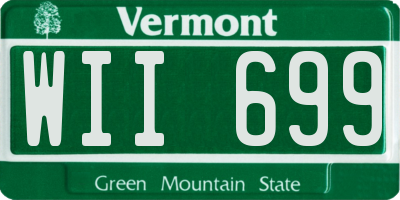 VT license plate WII699