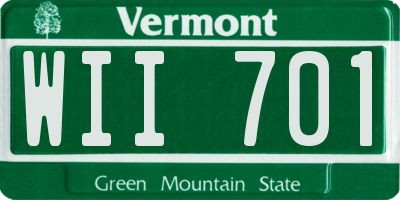 VT license plate WII701