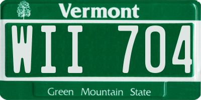 VT license plate WII704