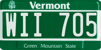 VT license plate WII705