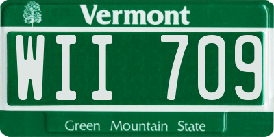 VT license plate WII709