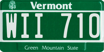 VT license plate WII710