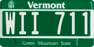 VT license plate WII711