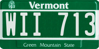 VT license plate WII713