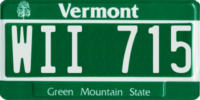 VT license plate WII715