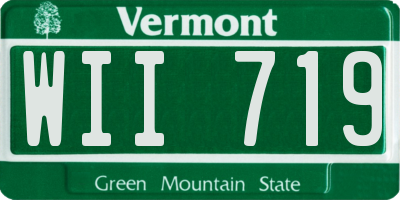VT license plate WII719