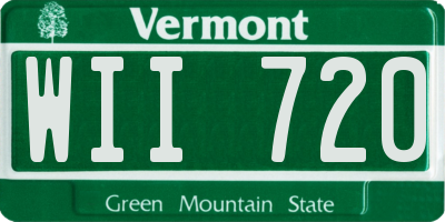 VT license plate WII720
