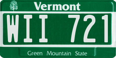 VT license plate WII721
