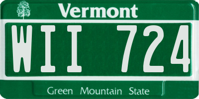 VT license plate WII724