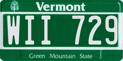 VT license plate WII729