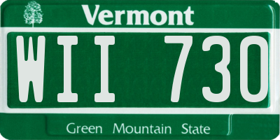VT license plate WII730