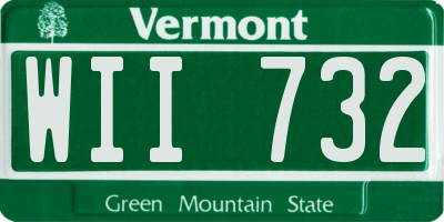 VT license plate WII732