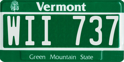 VT license plate WII737