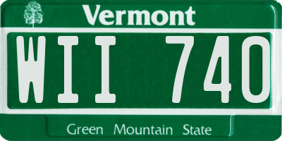 VT license plate WII740