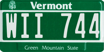 VT license plate WII744