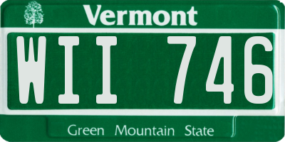 VT license plate WII746