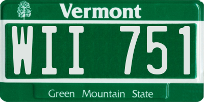 VT license plate WII751