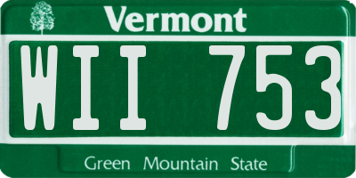 VT license plate WII753
