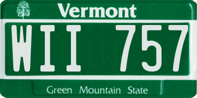 VT license plate WII757