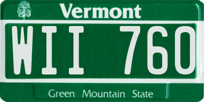 VT license plate WII760