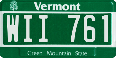 VT license plate WII761