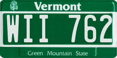 VT license plate WII762