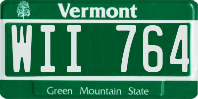 VT license plate WII764