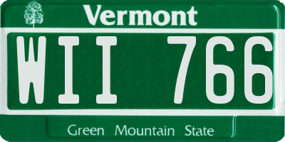 VT license plate WII766