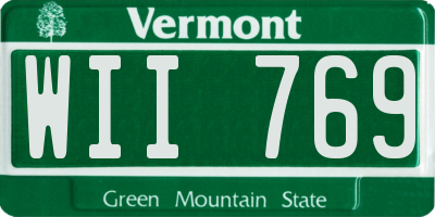 VT license plate WII769