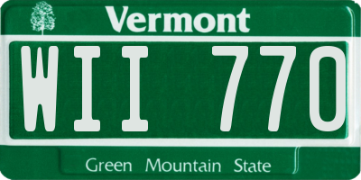 VT license plate WII770