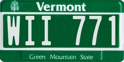 VT license plate WII771