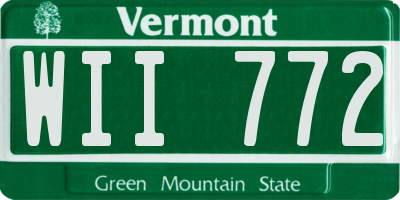 VT license plate WII772