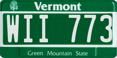 VT license plate WII773