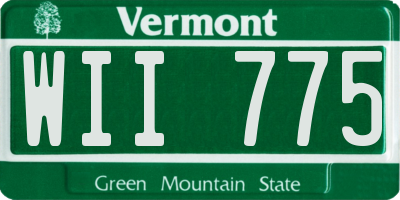 VT license plate WII775