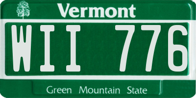 VT license plate WII776