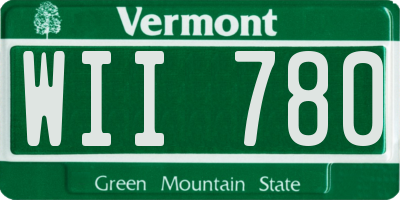 VT license plate WII780