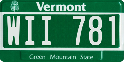 VT license plate WII781