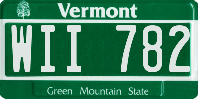 VT license plate WII782