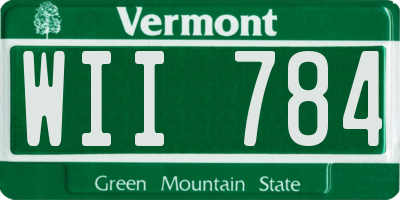 VT license plate WII784