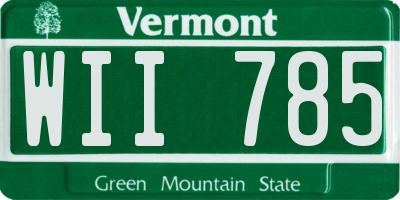 VT license plate WII785