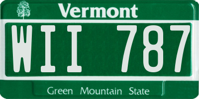 VT license plate WII787