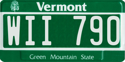 VT license plate WII790