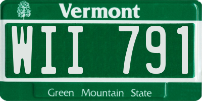 VT license plate WII791