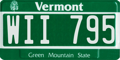 VT license plate WII795