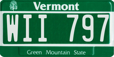 VT license plate WII797