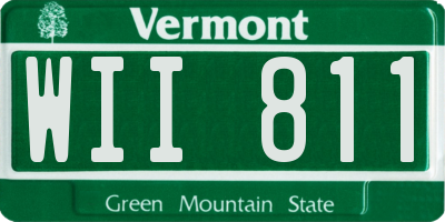 VT license plate WII811