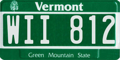VT license plate WII812