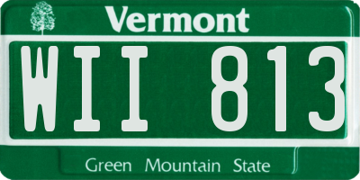 VT license plate WII813