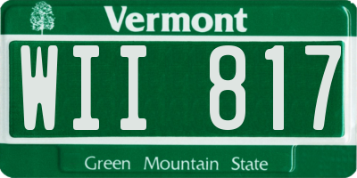 VT license plate WII817