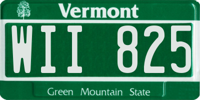VT license plate WII825